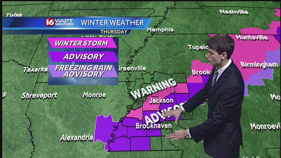 16 WAPT meteorologist Adam McWilliams has the forecast for Jackson and Central Mississippi.