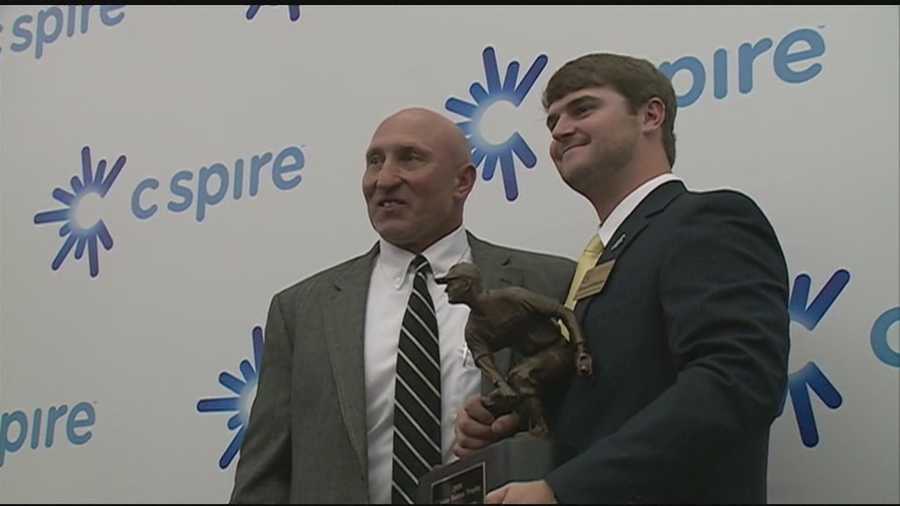 USM senior pitcher James McMahon (11-1) wins CSpire Boo Ferriss Trophy as most outstanding college baseball player in Mississippi.