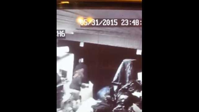 Couple caught on camera stealing from charity