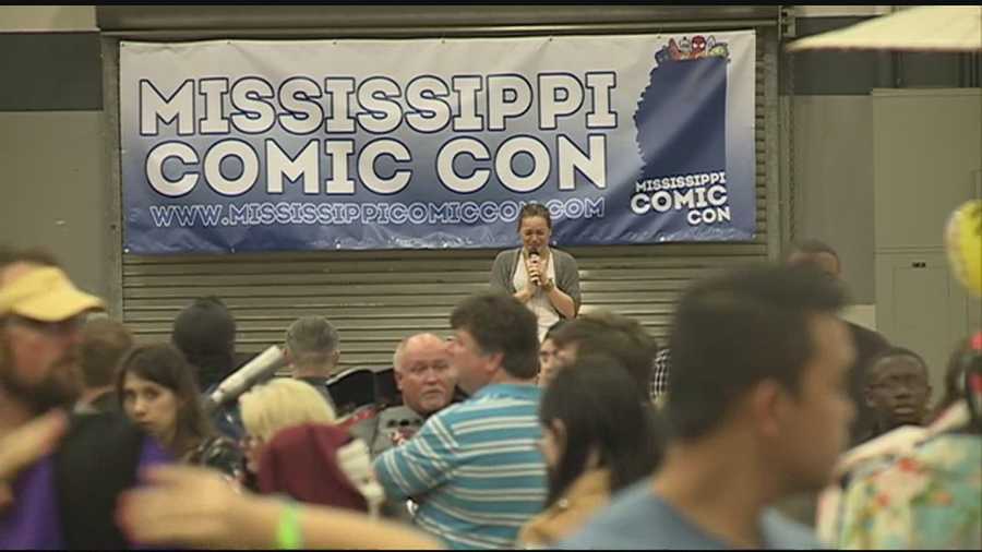From crazy costumes to super heroes... characters from pop culture packed the Trademart Center today for Comic -Con.