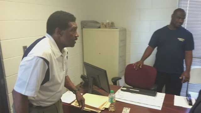 Harold Jackson packs up his office after he was fired as JSU's football coach.