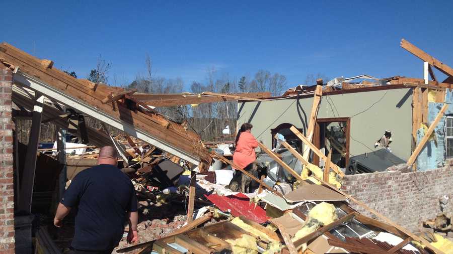 The town fire chief's home was destroyed by the tornado.