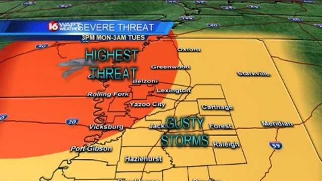 Storms bring threat of damaging winds, hail