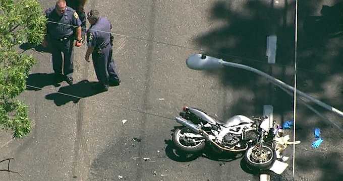 Images: Motorcycle crashes into dump truck