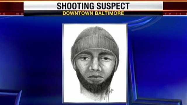 Police are looking for this man in connection with a shooting at a hotel in downtown Baltimore. 