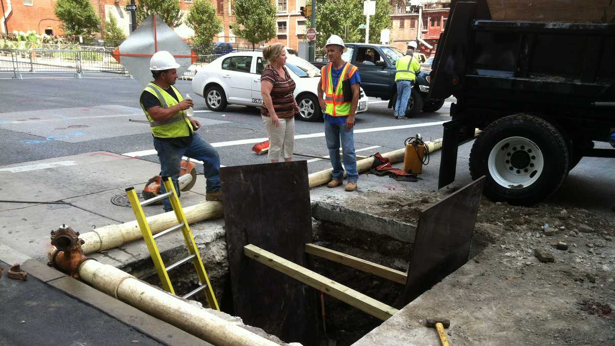 In photos Water main breaks in downtown Baltimore