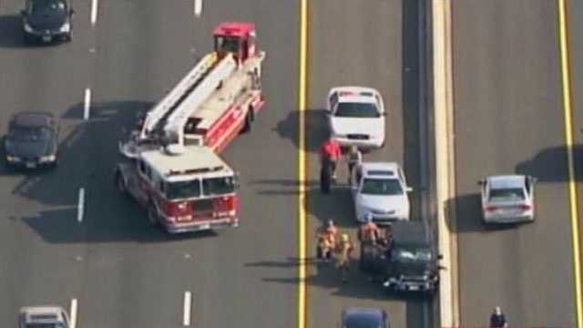 Multivehicle crashes shut down 2 lanes of Beltway
