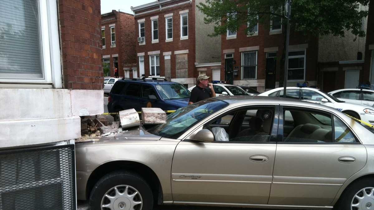 Car crashes into Baltimore home