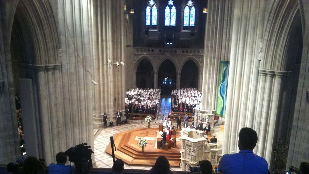 Images Neil Armstrong funeral held at National Cathedral