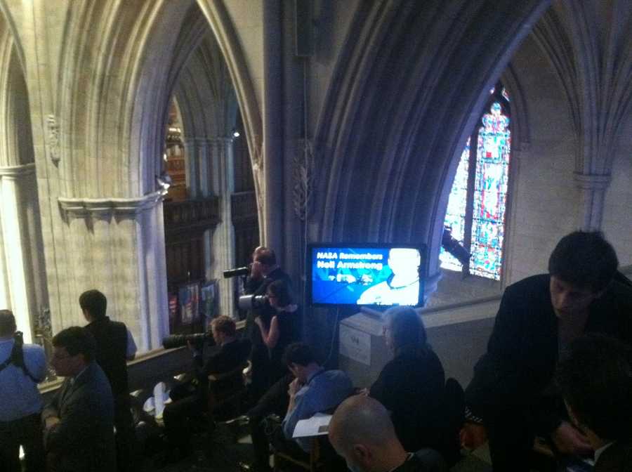 Images Neil Armstrong funeral held at National Cathedral