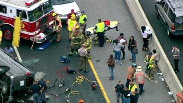 Images: Several injured in I-695 crash