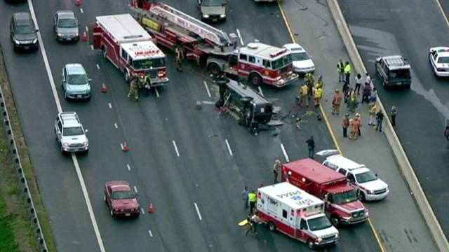 Images: Several injured in I-695 crash