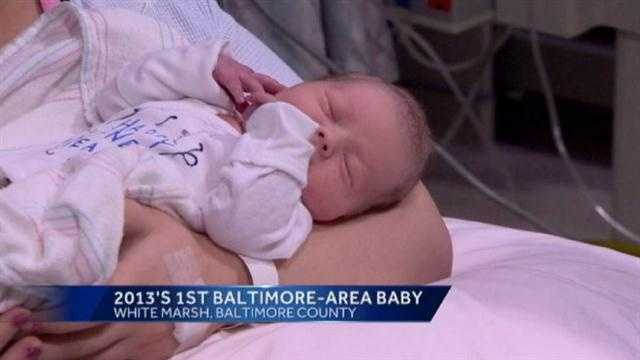 Say hello to the first baby born into the new year in Baltimore!