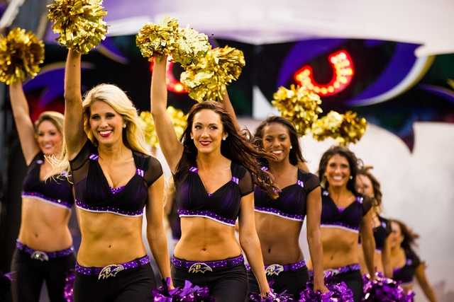 Ravens cheerleaders in photos