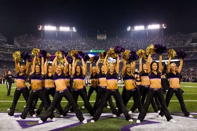 98 Rock Baltimore - Baltimore Ravens cheerleaders showing off the 98 Rock /  WBAL Radio foam finger at today's Ravens Rally in Towson. The parties  continue today in White Marsh and in