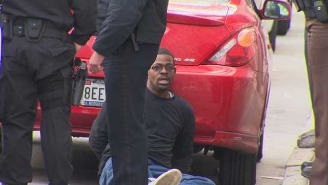 State and Baltimore City police and sheriff's deputies arrest a man after a 15-mile pursuit.