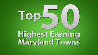 Top 50 highest earning Maryland towns