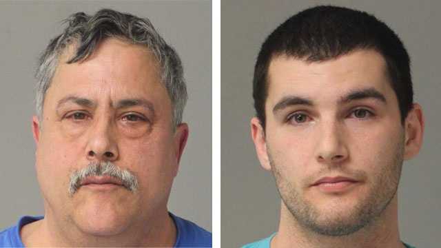 Police say Mario Richard Caropreso (pictured left) and Michael Vincent Caropreso (pictured right) were arrested and charged following a drug bust in Pasadena.