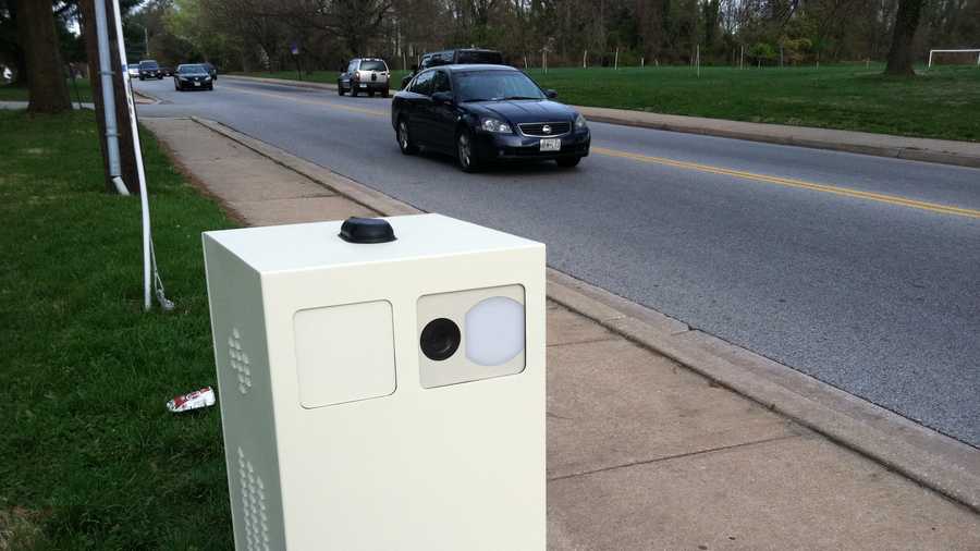 One of the new speed cameras in the city along Windsor Mill Road near Linkin Park was taken offline early Wednesday. 