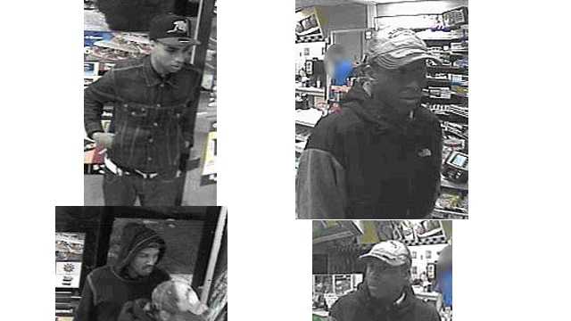 Baltimore County police are searching for these men in connection with the theft of thousands of dollars worth of cigarettes from a Royal Farms store.