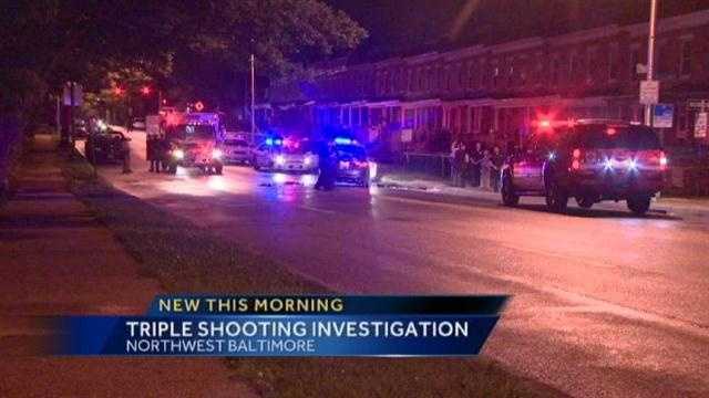 Three men shot in car in northwest Baltimore