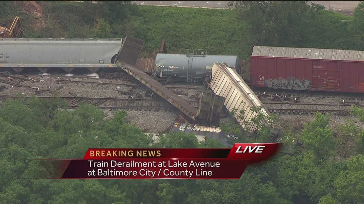 Images Train derailment, explosion in Baltimore Co.