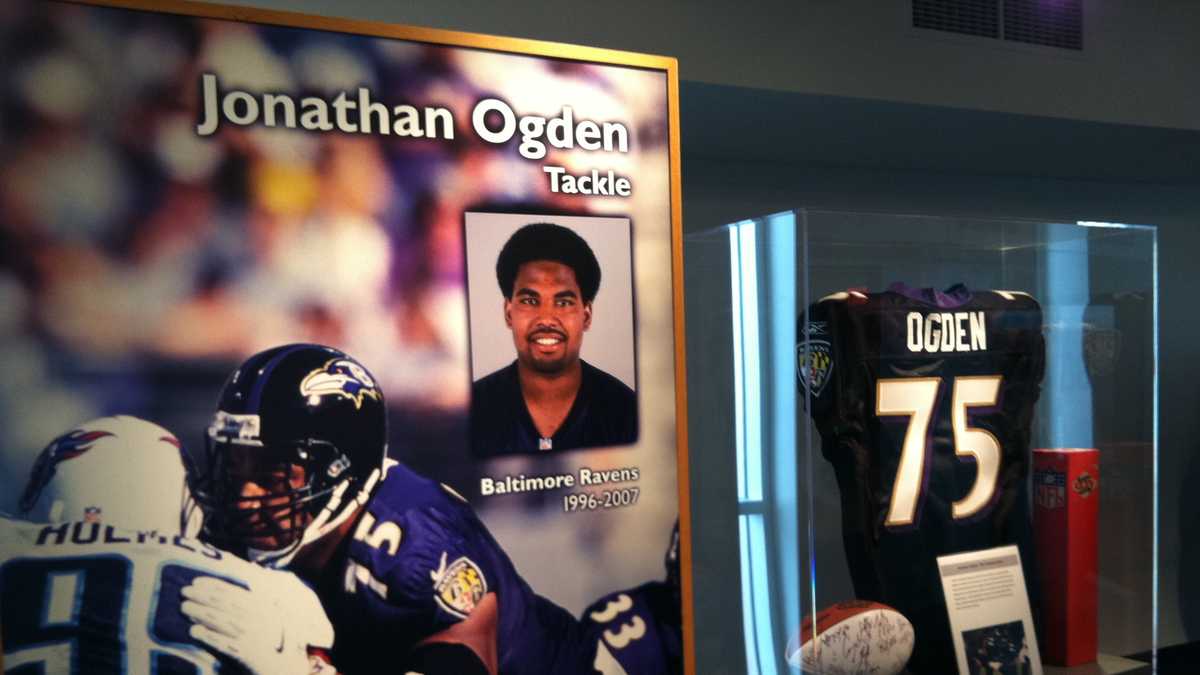 Jonathan Ogden, OT (75) for the Baltimore Ravens (1996-2007).