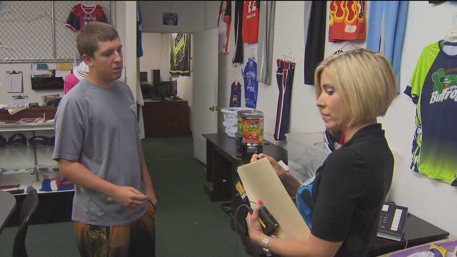 I-Team reporter Mindy Basara visits the Sports55 offices in Severna Park.