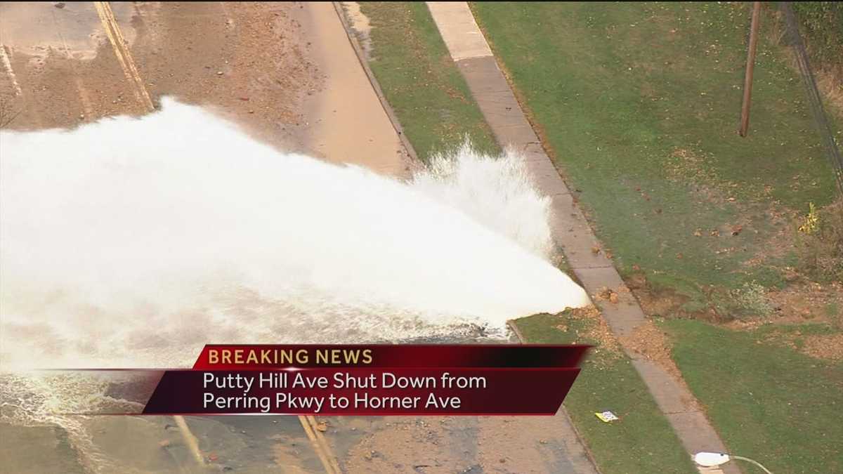 Images Water main breaks in Baltimore County