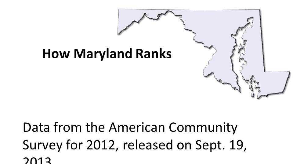 Survey ranks Maryland on variety of categories