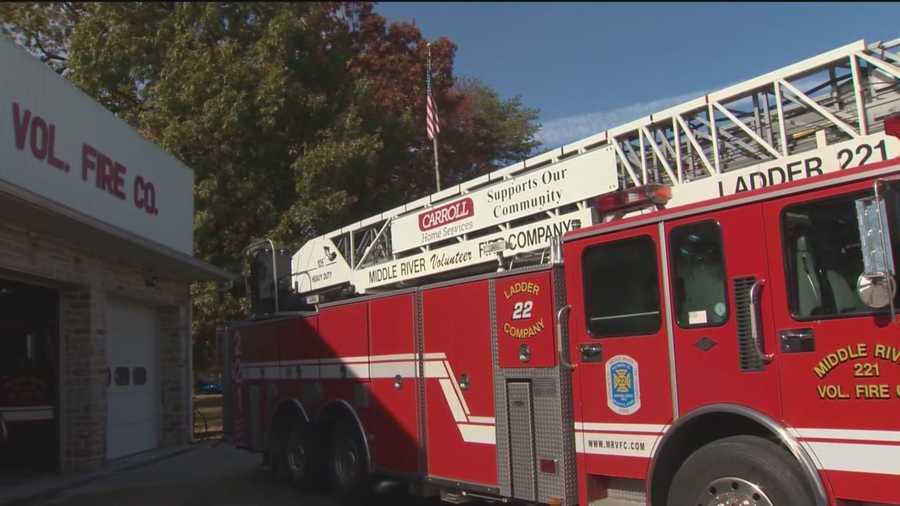 The Middle River Volunteer Fire Company, an all-volunteer effort that gets about 45 percent of its funding from Baltimore County in grants, but has added ads to help bridge the funding gap.