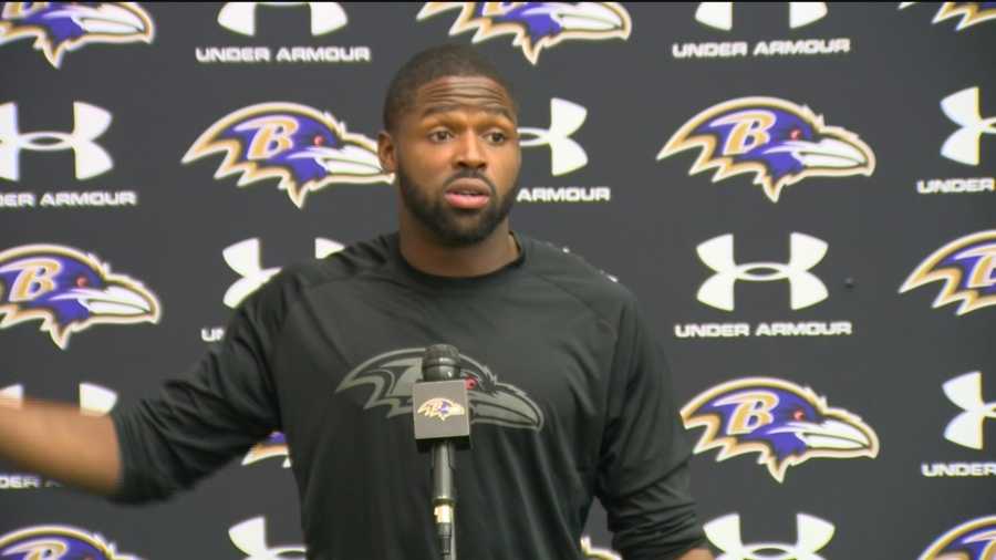 Wide receiver Torrey Smith talks about the issue of hazing during a press conference. 