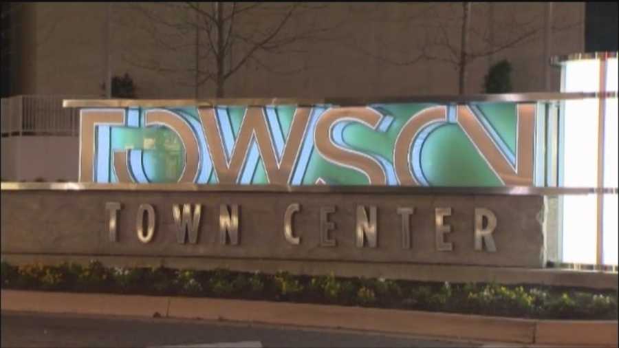Baltimore County police are searching for two men in connection with an armed robbery inside Towson Town Center.