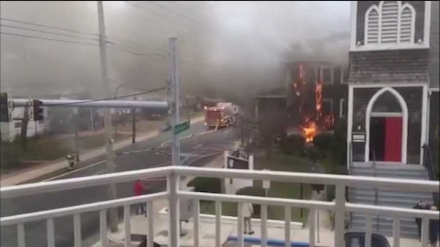 A three-alarm fire in Ocean City has claimed two lives and injured one other, officials said.