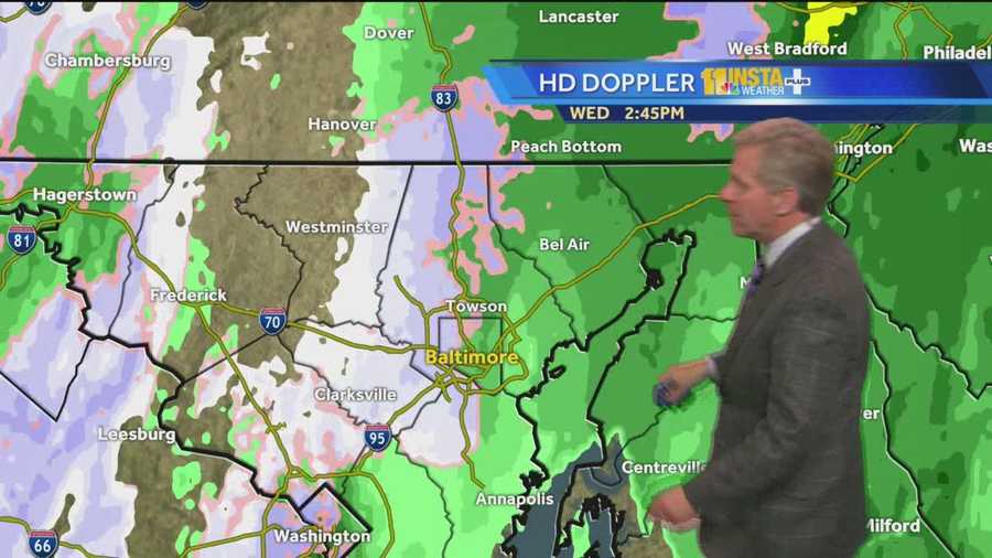 The large, complex storm system moving through Maryland is finally winding down with some snow in the area.