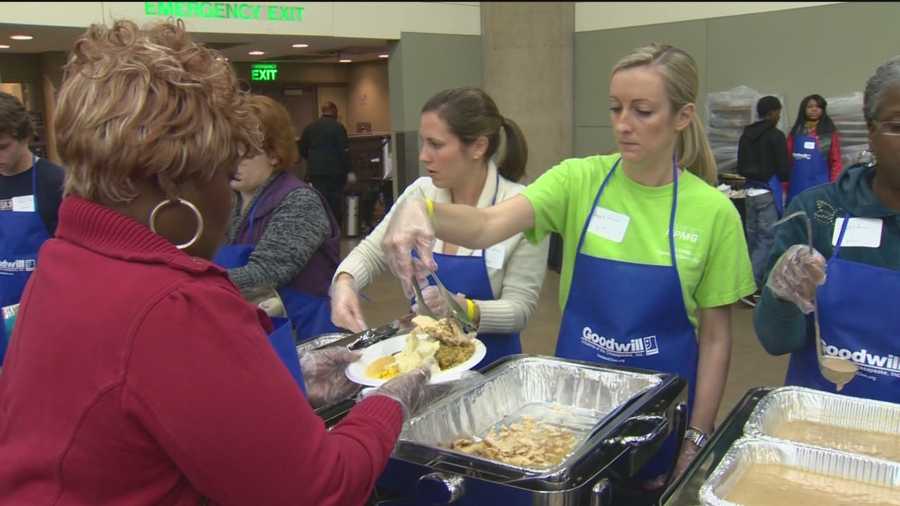 More than 300 volunteers came together to help those in need have a wonderful Thanksgiving dinner in Baltimore.