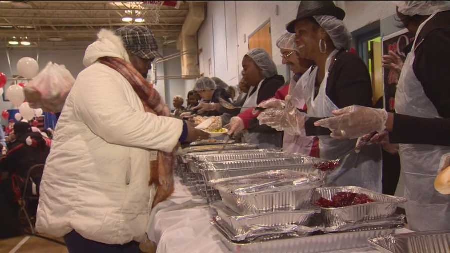 The lines stretched out the door for the annual Bea Gaddy Thanksgiving Dinner as organizers, volunteers and guests continued the more than three-decades-long tradition.