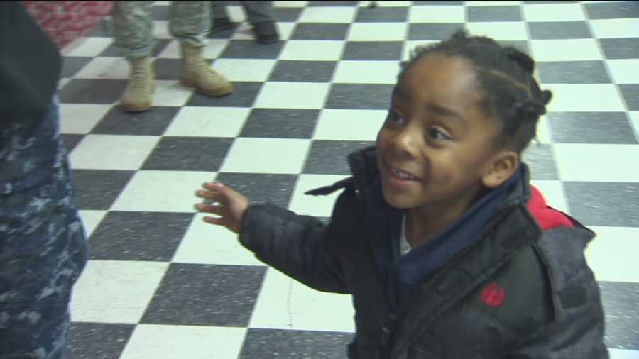 Jaden Johnson, 5, is excited to get the toys on his wish list. 