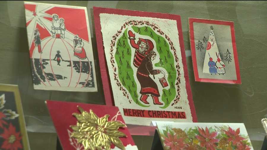 More than 450 historic greeting cards date back to 1870 and have been donated over the years to the Enoch Pratt Free Library in Baltimore and are on display.
