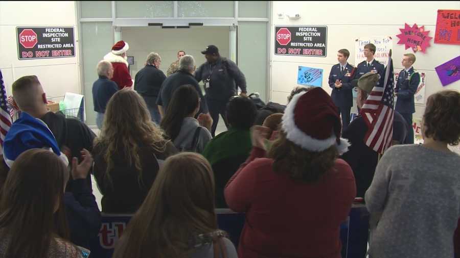 Operation Welcome Home Maryland greets returning troops at BWI. 