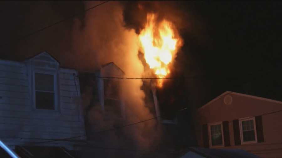 Three people were injured and two families were displaced after fire in Dundalk early Thursday morning.
