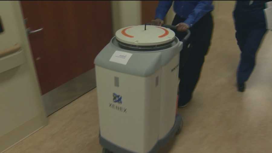The Xenex germ-killing robot is a $130,000 device that can sanitize an entire hospital room in just a few minutes.