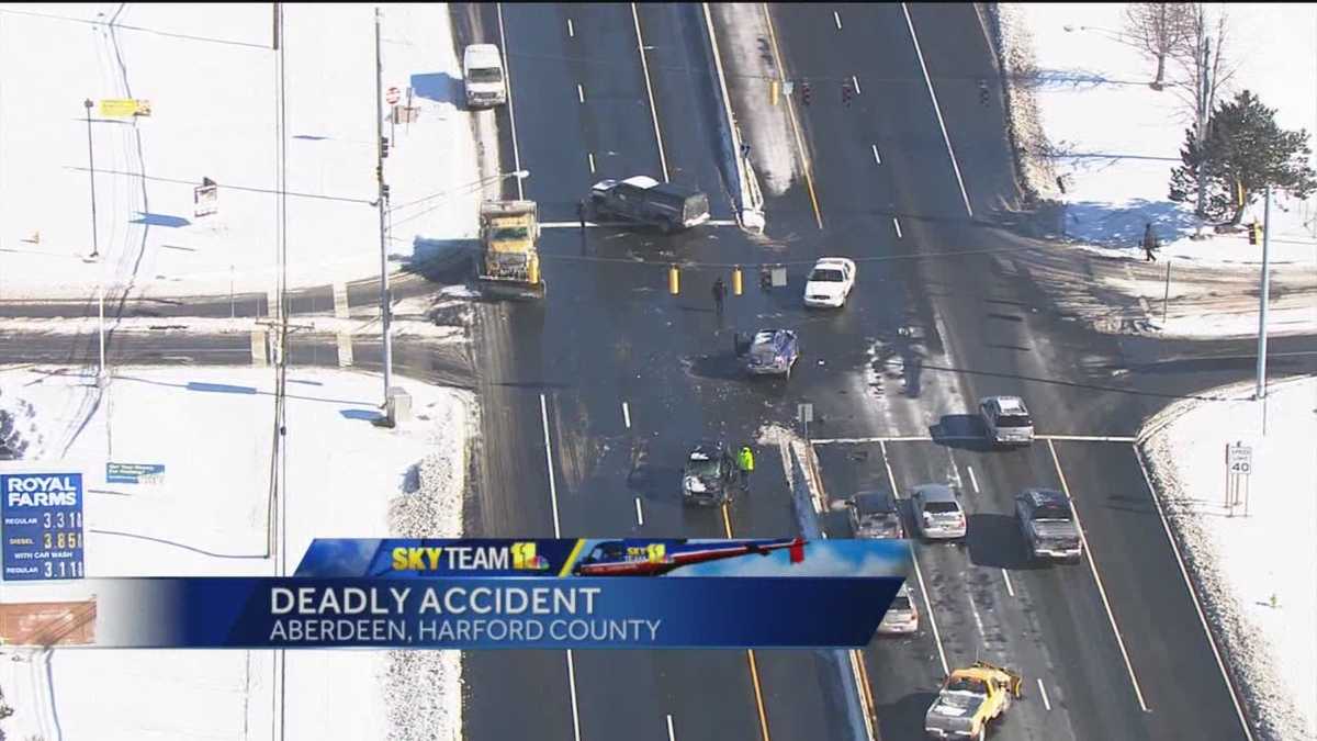 1 dead, 2 hurt in crash on Route 40 in Aberdeen