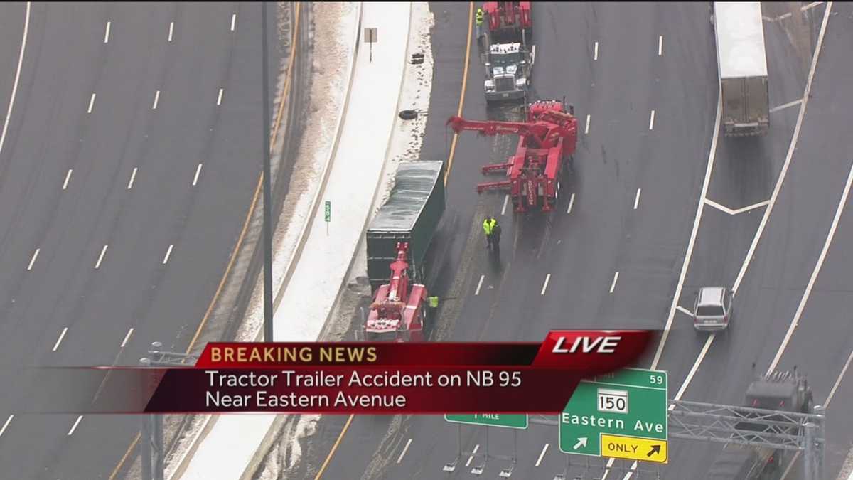I95 lanes reopen after jackknife trailer