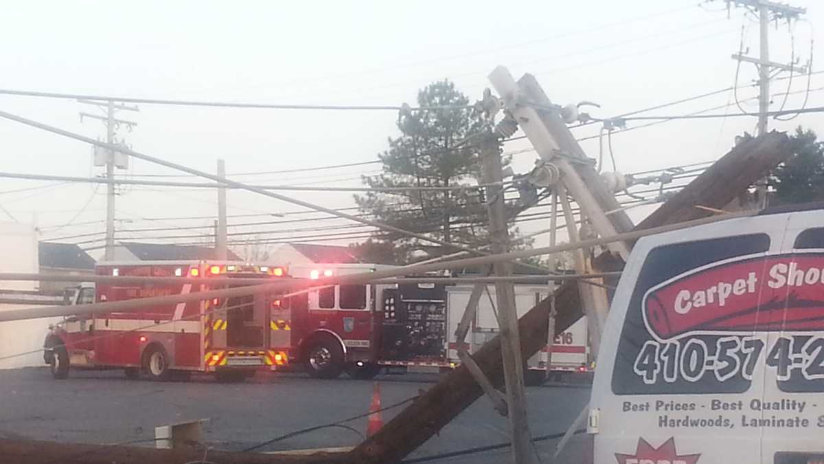 Rosedale Route 40 crash tears down wires