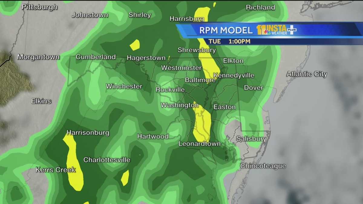 Maps: Rain forecast hour by hour