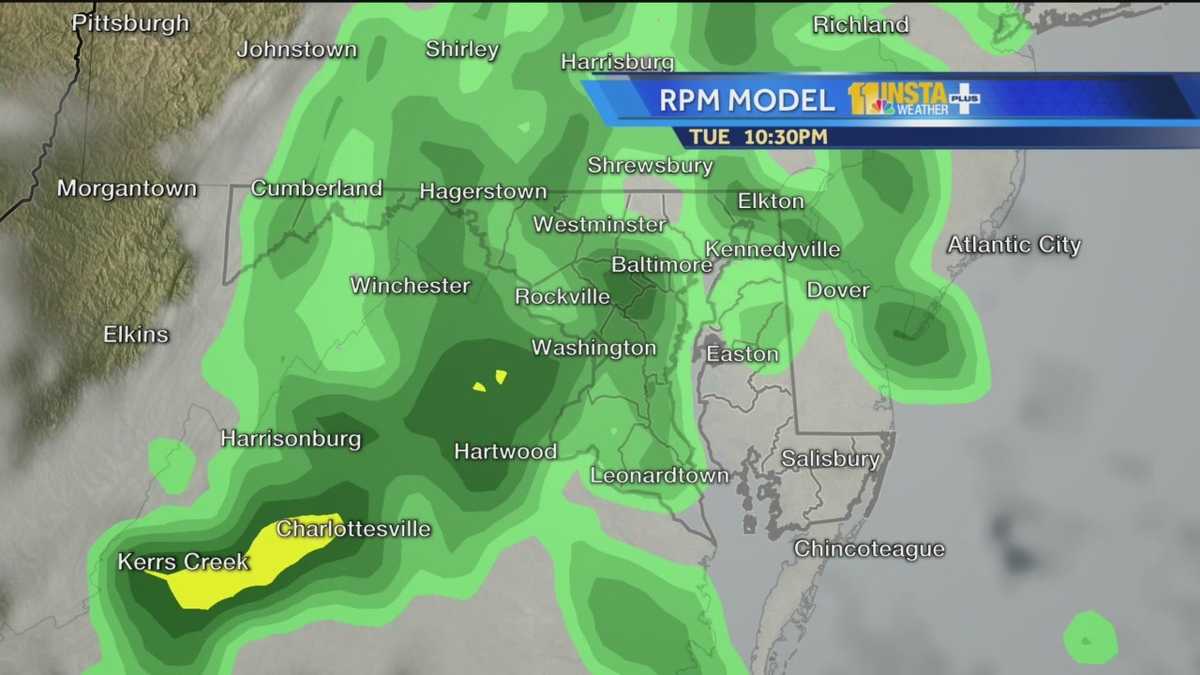 Maps Rain forecast hour by hour