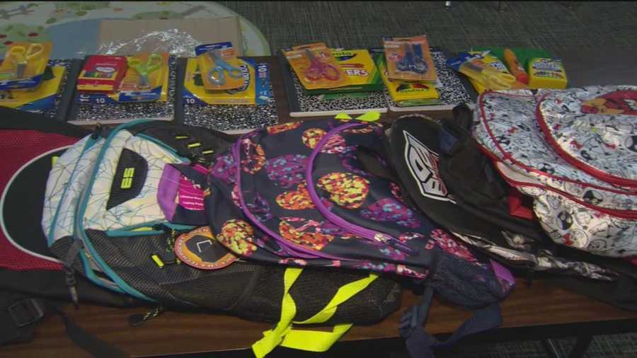 A partnership between a local school district, social services officials and donors help gets school supplies to those in need.