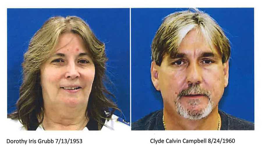 Dorothy Grubb and boyfriend Clyde Campbell. Police say they arrested Campbell on Monday, but they're still looking for Grubb.