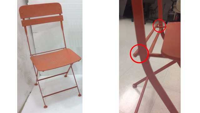 Ross Recalls Metal Bistro Chairs